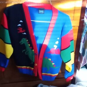 Boys Dino cardiganwith 3 bottons